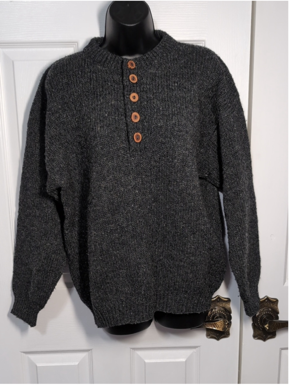 Vintage Fiddlehead Fleece Wool Sweater Size L -XL
